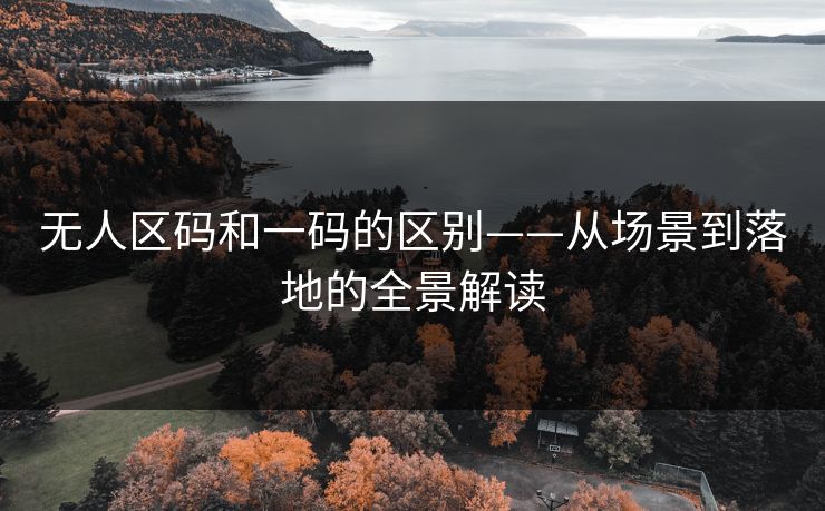 无人区码和一码的区别——从场景到落地的全景解读