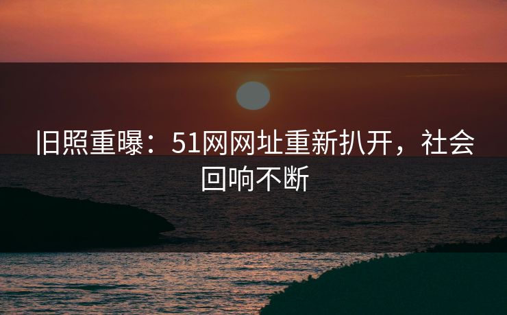 旧照重曝：51网网址重新扒开，社会回响不断